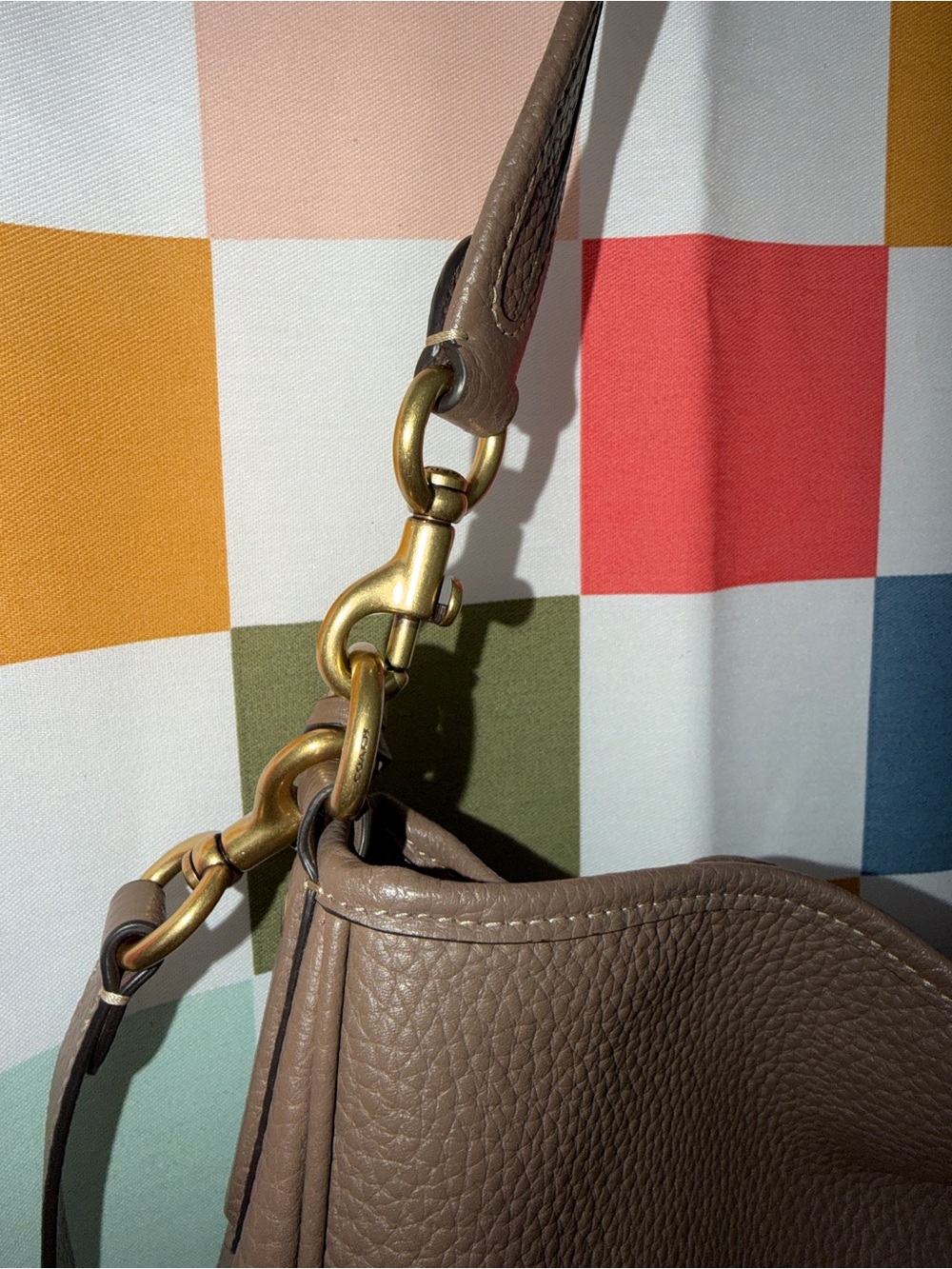 Cary Medium Soft Pebble Leather Shoulder Bag - Picture 8 of 14